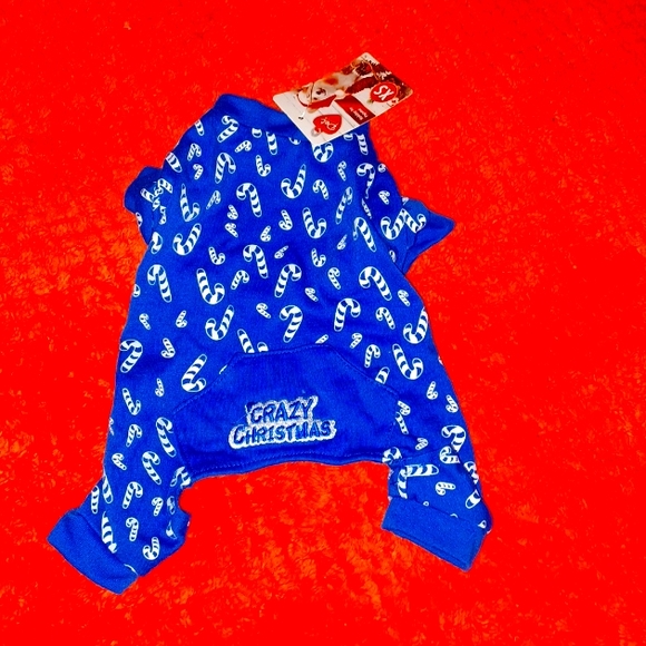 Extra small holiday Joy pet pajamas